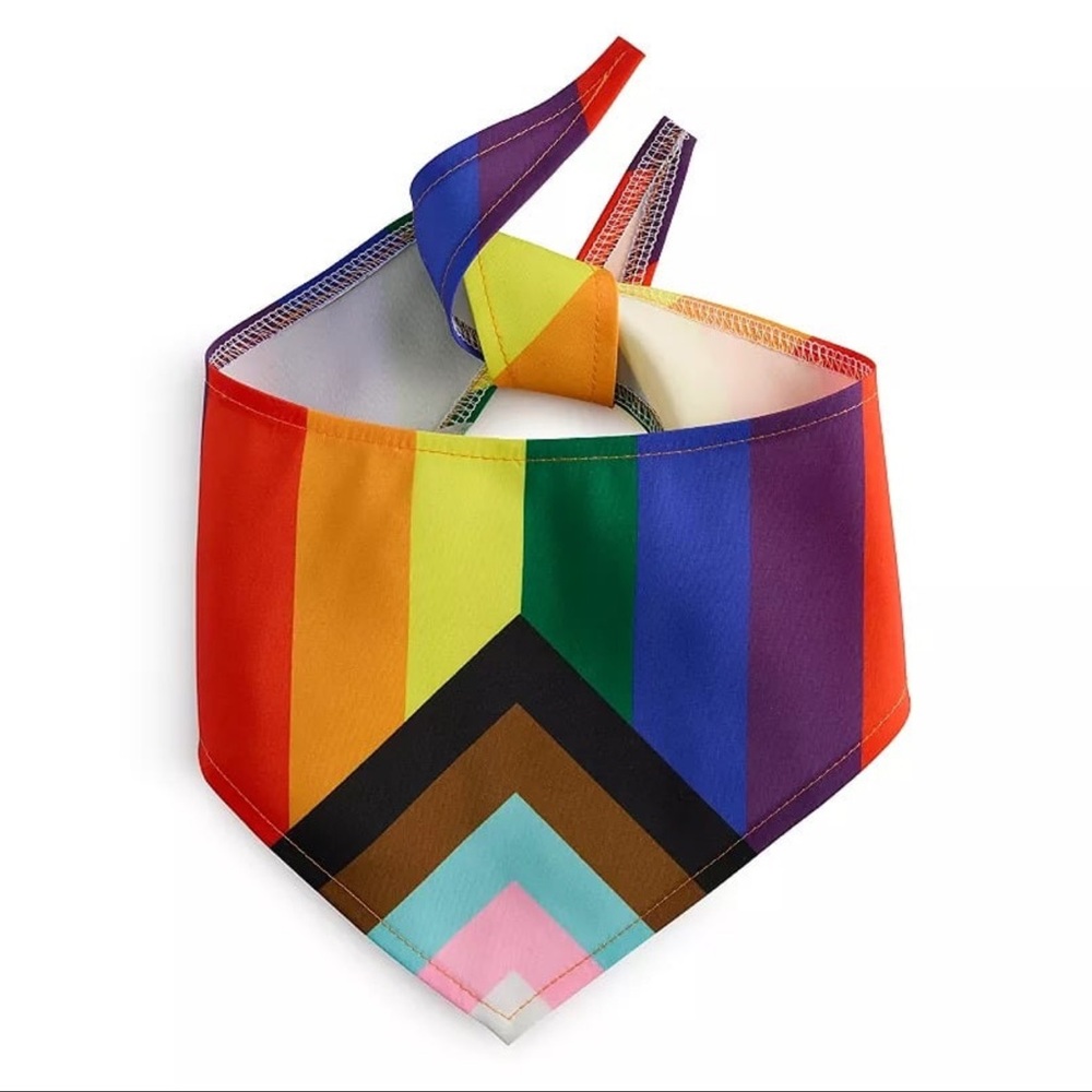 Sonoma Community Multi Colored Pet Bandana Fits Pets Necks 11”-23” Dogs Rainbow